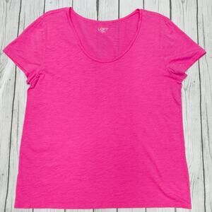 LOFT Outlet Hot Pink T-Shirt Size Large
